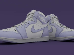 AirJordan 1 Retro HighOG Purple 3D Model