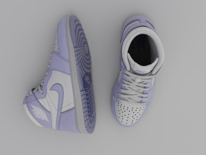 AirJordan 1 Retro HighOG Purple 3D Model