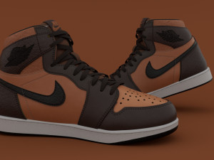 AirJordan 1 Retro HighOG Color Chocolate 3D Model
