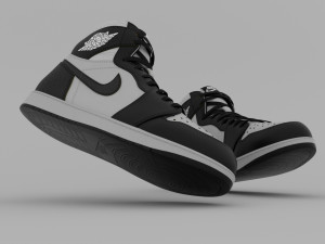 AirJordan 1 Retro HighOG Black White 3D Model