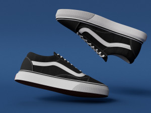 Shose VansOldSkool Black Modelo 3D