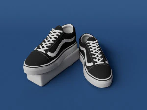 Shose VansOldSkool Black 3D Model