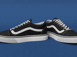 Shose VansOldSkool Black 3D Model