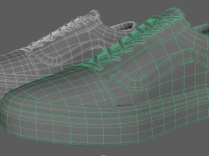 Shose VansOldSkool Black 3D Model
