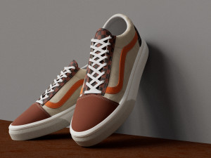 Shose Vans OldSkool Mix Utility Model 3D Модель