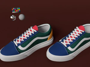 Shose Vans OldSkool YACHTCLUB 3D Model