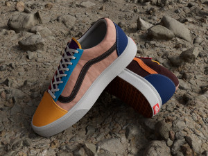 VansVaultOld Skool Multicolor Shose Modèle 3D