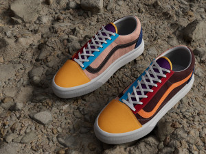 VansVaultOld Skool Multicolor Shose Modèle 3D