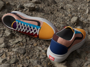 VansVaultOld Skool Multicolor Shose Modèle 3D