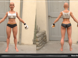 Character Girl Boxing Strong Modello 3D