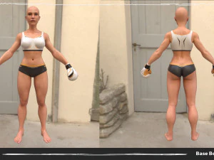 Character Girl Boxing Strong 3D Model