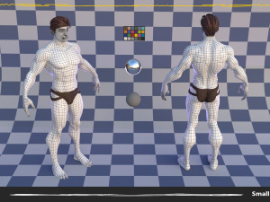 Muscle Male Basemesh Low-poly Modello 3D