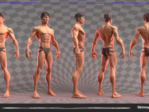 Skinny Muscle Man Basemesh 3D Model