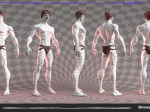 Skinny Muscle Man Basemesh 3D Model