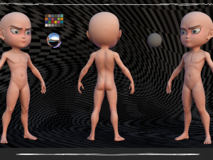 Body Boy Style Chibi Model 3D