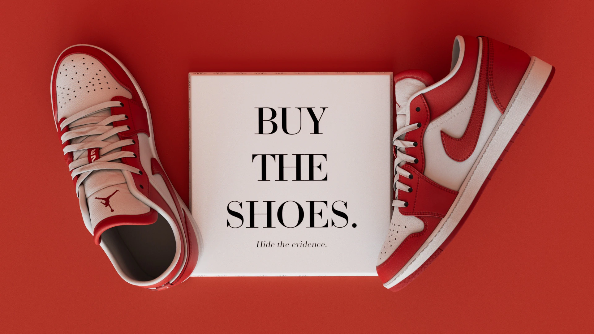 Shoes GymRedWhite Jodan Low Low-poly 3D Model .c4d .max .obj .3ds .fbx .stl .blend 