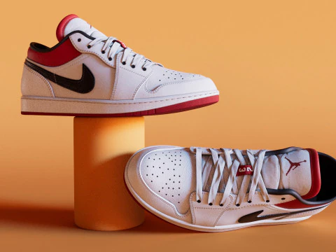 Shoes GymRedWhite Jodan 3D Model