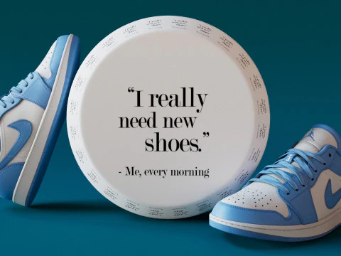 ゲームや映画用のアルミニウムモデルシューズ 3Dモデル