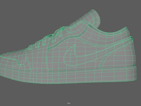 Model Shoes Aluminum For Game and Films 3D Model