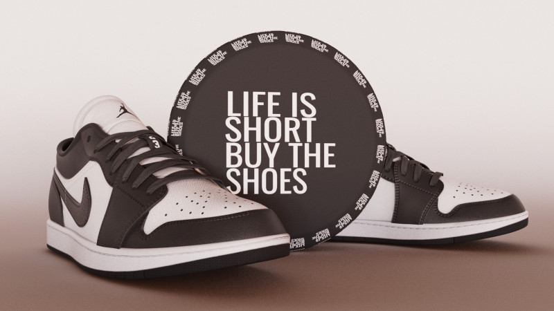 Nike Jordan Low Panda 3D Model .c4d .max .obj .3ds .fbx .stl .blend 