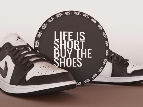 나이키 조던 로우 팬더 3D 모델