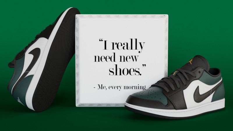 Shoes Nike Jodan Low GreenToe Model 3D 3D-Modell .c4d .max .obj .3ds .fbx .stl .blend 