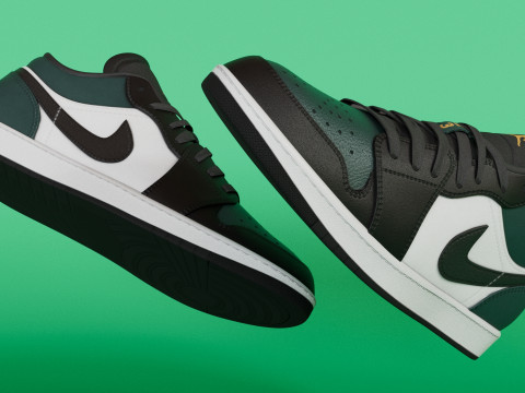 Shoes Nike Jodan Low GreenToe Model 3D 3D-Modell