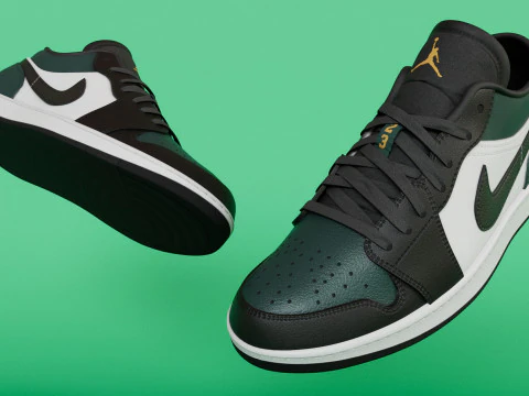 Shoes Nike Jodan Low GreenToe Model 3D 3D Model
