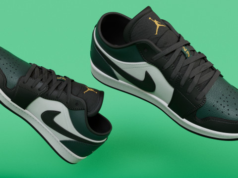 Shoes Nike Jodan Low GreenToe Model 3D 3D-Modell