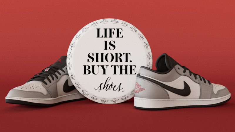 Low Light Smoke Grey Shoes Model 3D Модель .c4d .max .obj .3ds .fbx .stl .blend 