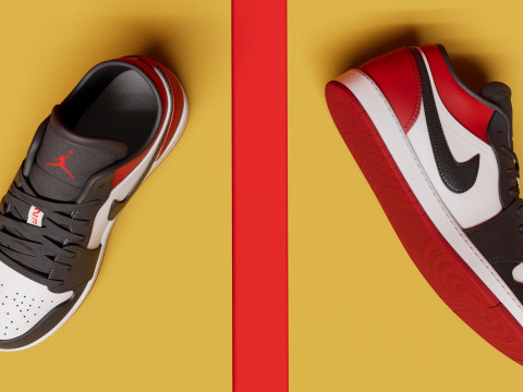 Low BlackToe Shoes Modelo 3D