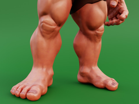 Stylized Huge Giant Man Anatomy Game Films 3D Модель