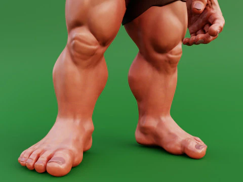 Stylized Huge Giant Man Anatomy Game Films 3D Model
