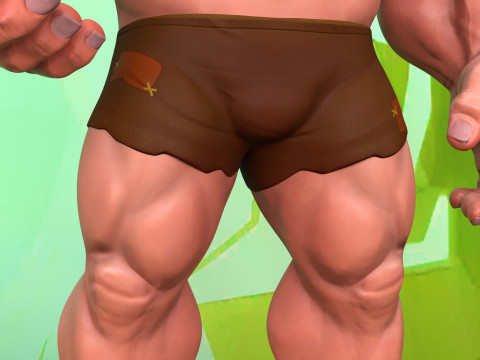 Stylized Huge Giant Man Anatomy Game Films 3D Модель