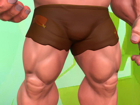 Stylized Huge Giant Man Anatomy Game Films 3D Model