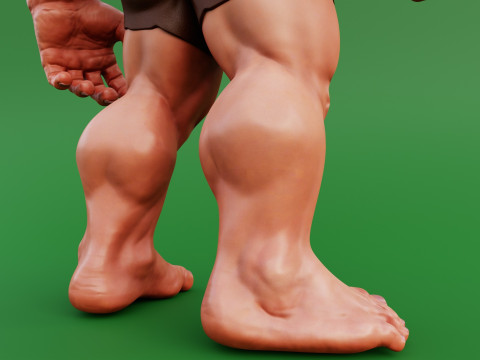 Stylized Huge Giant Man Anatomy Game Films 3D Модель