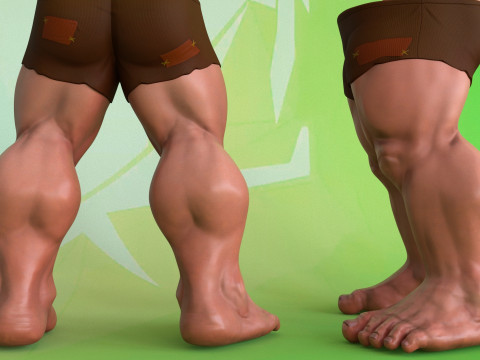 Stylized Huge Giant Man Anatomy Game Films 3D Модель
