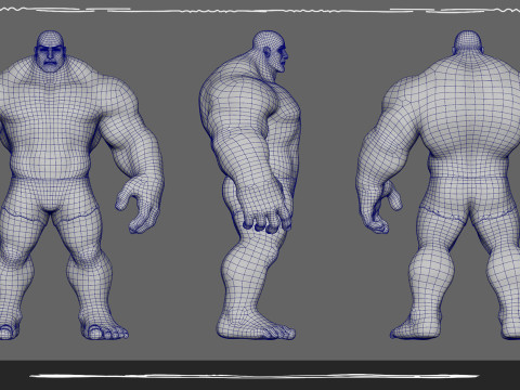 Stylized Huge Giant Man Anatomy Game Films 3D Модель