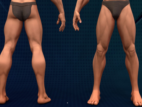 Stylized Body Hero Man Anatomy Game Films 3D Model