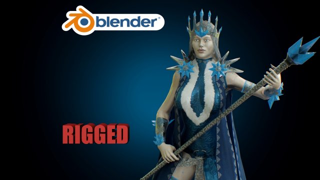 the snow queen 3D Model .c4d .max .obj .3ds .fbx .stl .blend 