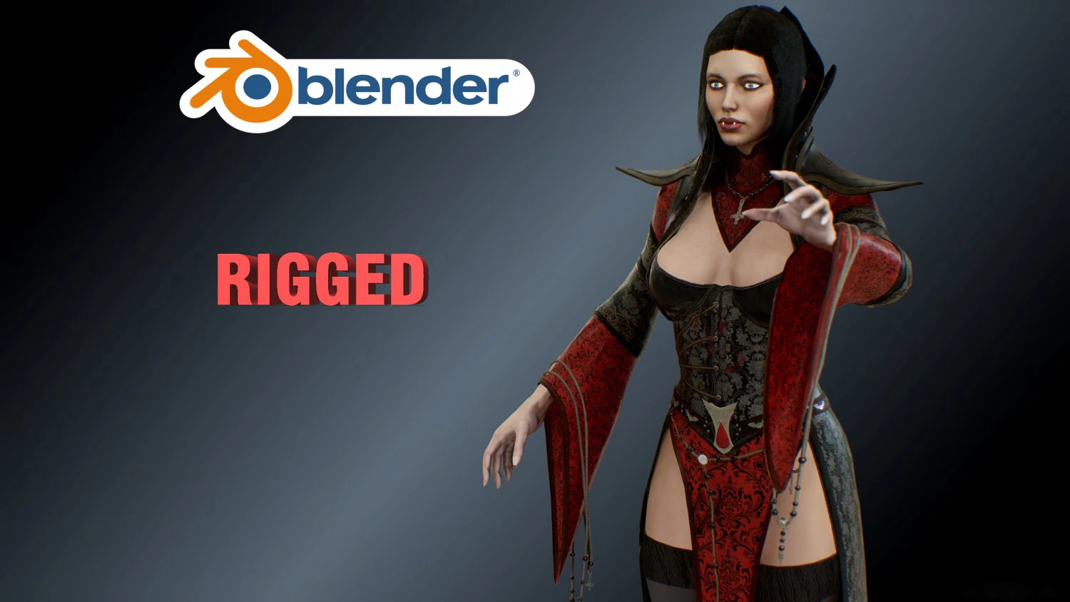 vampire 3D Model .c4d .max .obj .3ds .fbx .stl .blend 