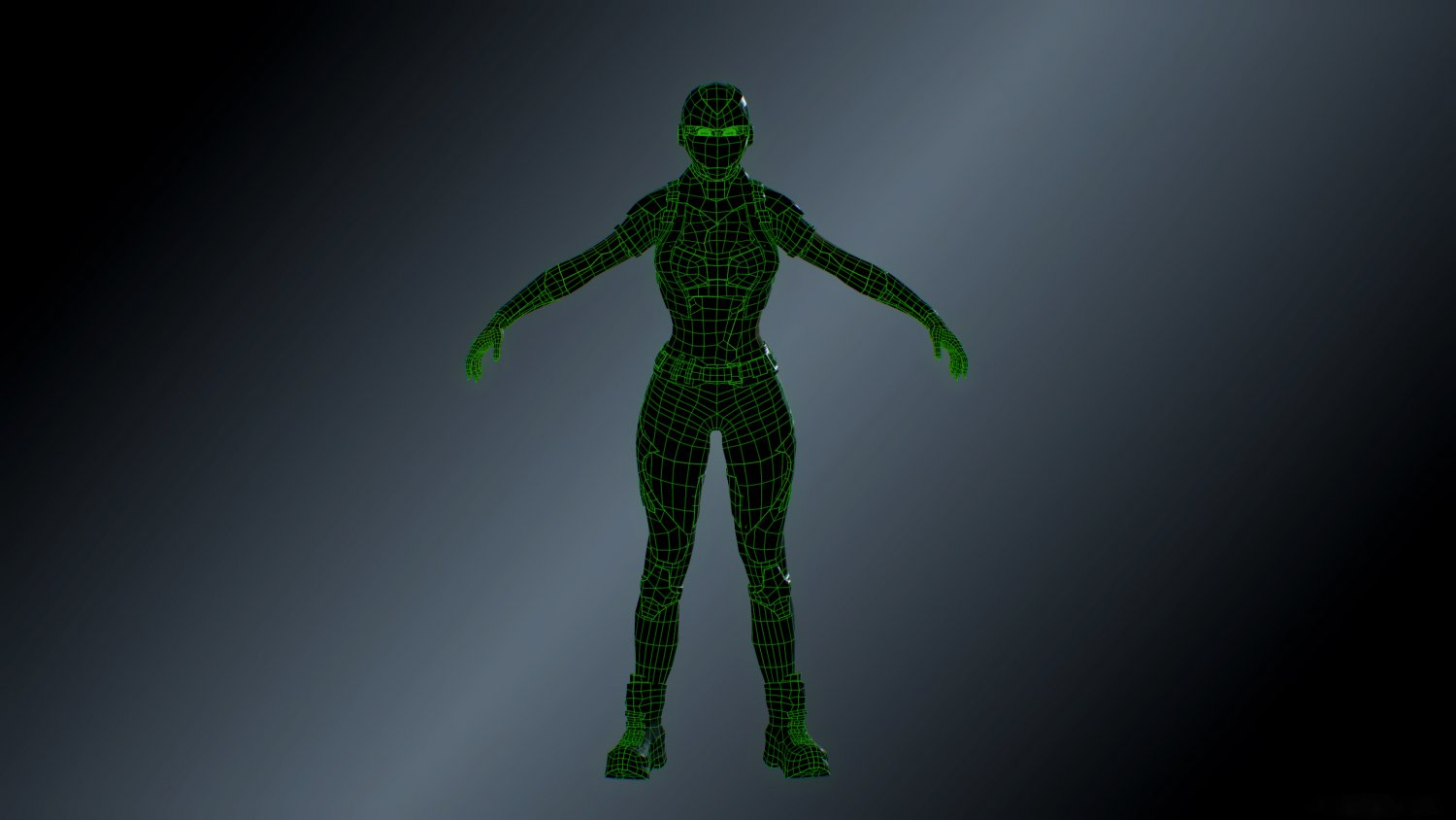Cyberpunk robot 3d model фото 69