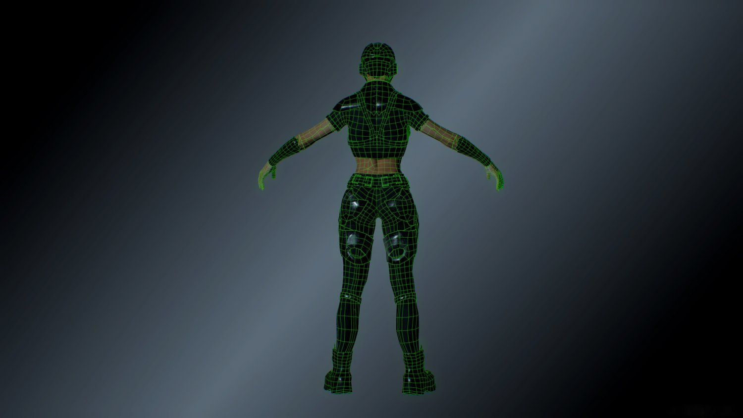 Cyberpunk robot 3d model фото 51