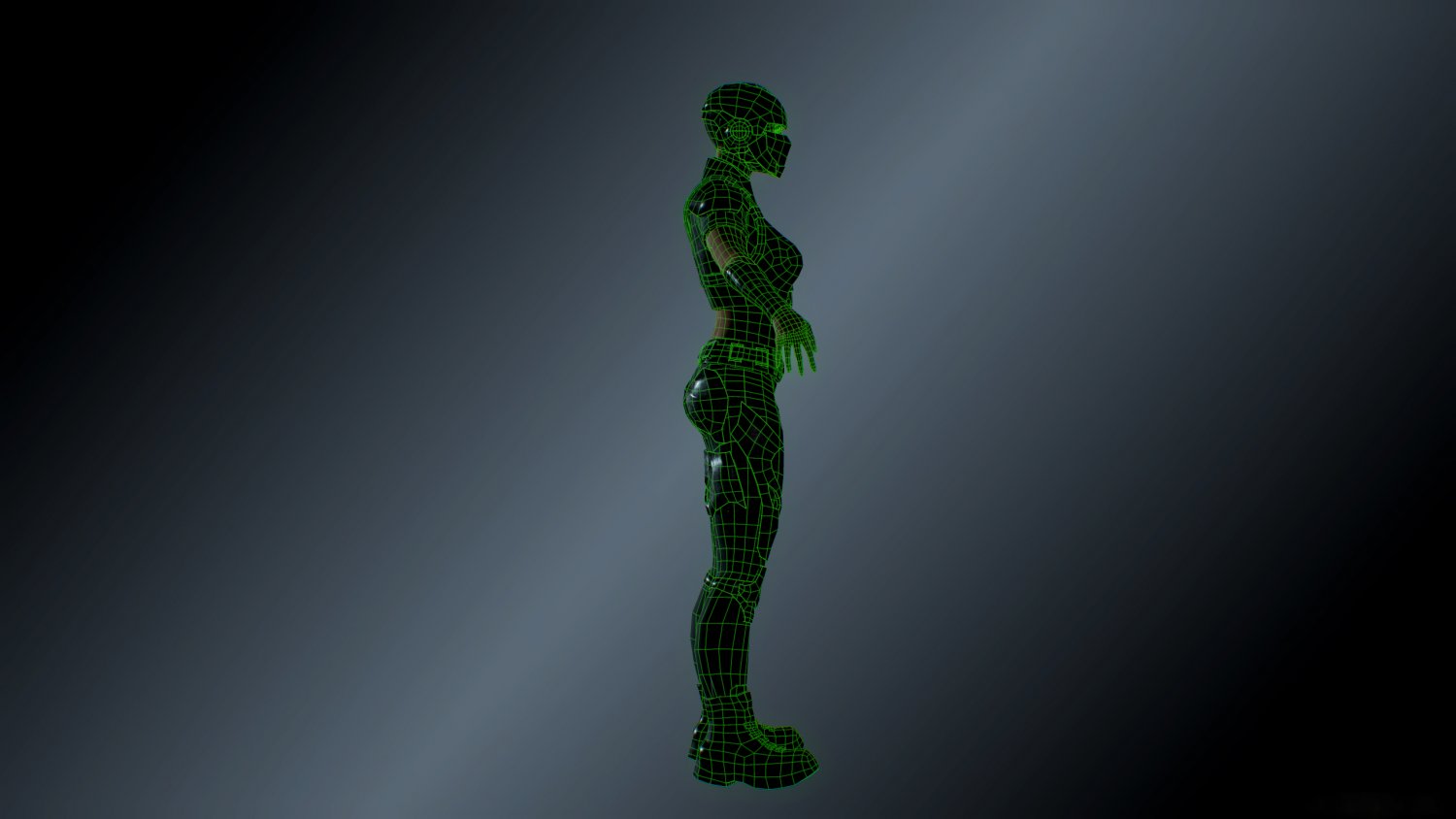 Cyberpunk robot 3d model фото 66