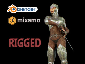 शूरवीर लड़की 2 3D मॉडल