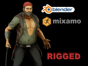 піратський боцман 3D Модель