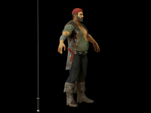 pirate boatswain 3D Model