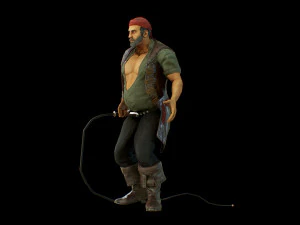 pirate boatswain 3D Model