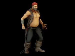 pirate boatswain 3D Model