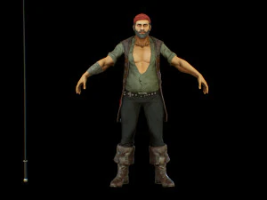 pirate boatswain 3D Model